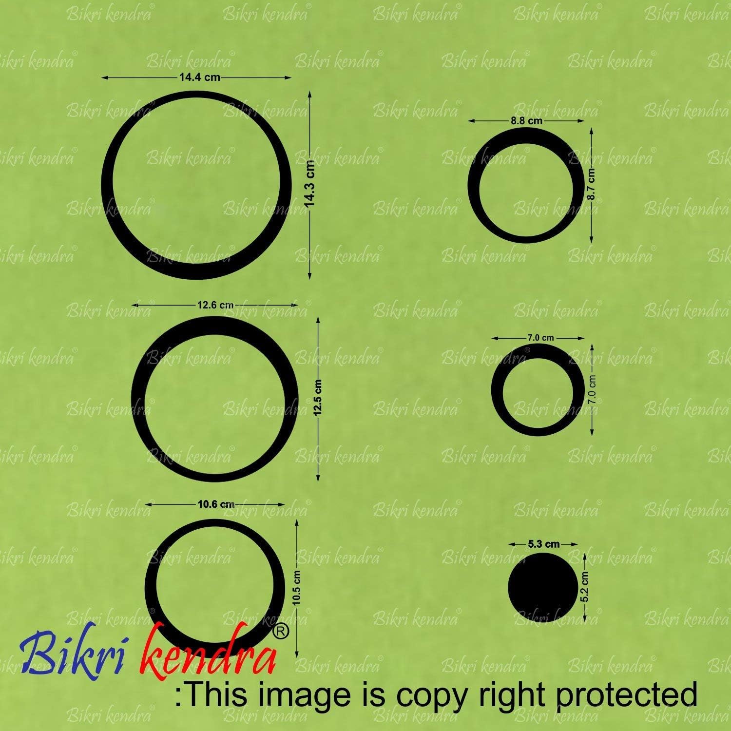 Chote Mote Seller - Sun with 2 Set Ring Decorative Mirror Stickers for Wall, Wall Mirror Stickers, 3D Acrylic Stickers for Hall Room, Kitchen Living Room Kids Room (goldsunwithring)
