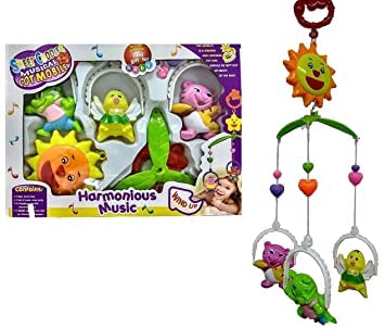 Chaurasia sellers 5 PCS Lovely Colourful Musical Hanging Rattle Toys with Hanging Cartoons for Toddlers/Babies/Infants/Newborns