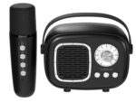 XECH Karaoke Mic with Speaker for Singing Retro Radio Design Ai Voice Changer Vocal Cancellation Birthday Party Gifts for Friends Girls Boys House Parties Events (RetroJam)