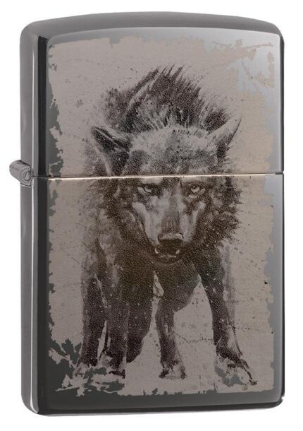 Zippo Grey Wolf Design Pocket Lighter Windproof Stylish Metal Body Eco Environment-Friendly Unique Stylish Travel Friendly