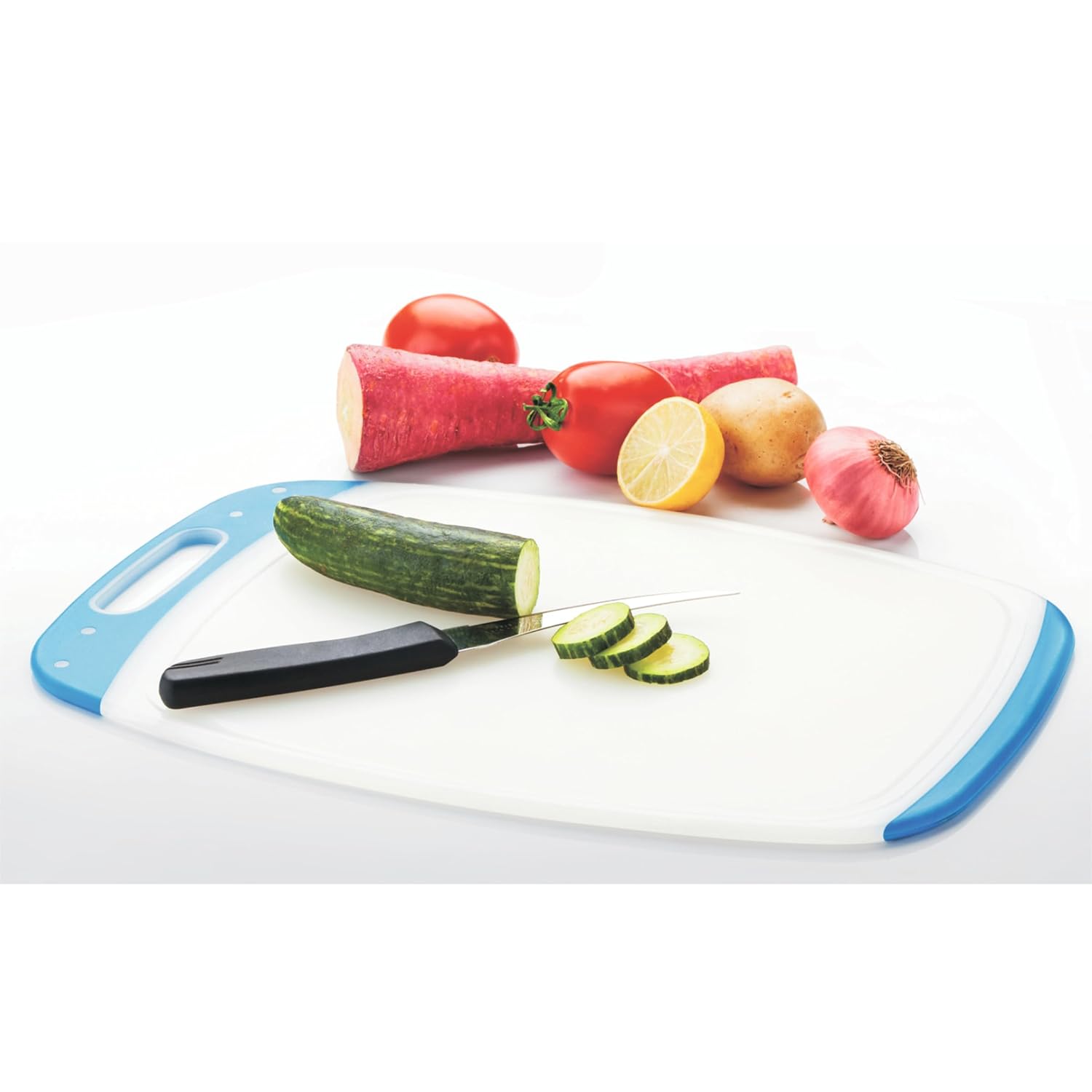 Ganesh Plastic Cutting Board, Standard, White