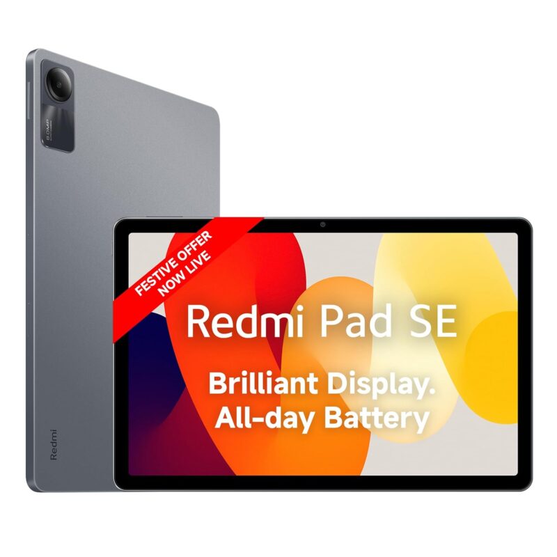 Redmi Pad SE| All Day Battery | Qualcomm Snapdragon 680| 90Hz Refresh Rate| 6GB, 128GB Tablet| FHD+ Display (11-inch/27.81cm)| Dolby Atmos| Quad Speakers| Wi-Fi| Gray