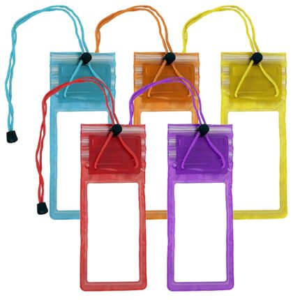 JM SELLER 3 Layers Waterproof Sealed Mobile Pouch Cover for Protection in Rain and Swimming Fits for Any Android and iPhone (Pack of 3)(Multicolor)
