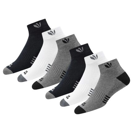 Ephemeral Men's And Women Solid Unisex Casual Cotton Ankle/Sneaker Length Design Line Socks Men's Ankle Length Cotton Socks (Pack of 6) (Multicolored) FREE SIZE