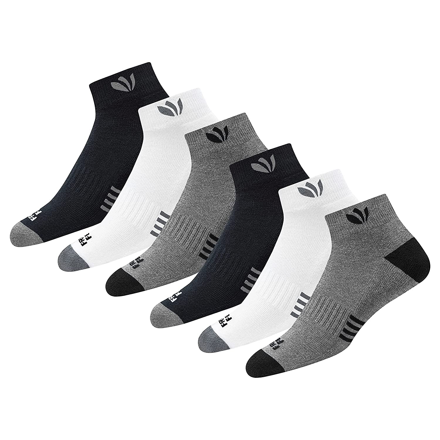 Ephemeral Men's And Women Solid Unisex Casual Cotton Ankle/Sneaker Length Design Line Socks Men's Ankle Length Cotton Socks (Pack of 6) (Multicolored) FREE SIZE